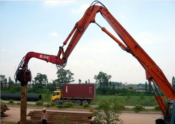 挖掘机打桩臂 挖掘机打桩臂