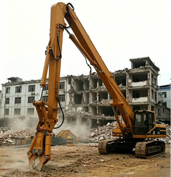 挖掘机加长臂施工场地.png